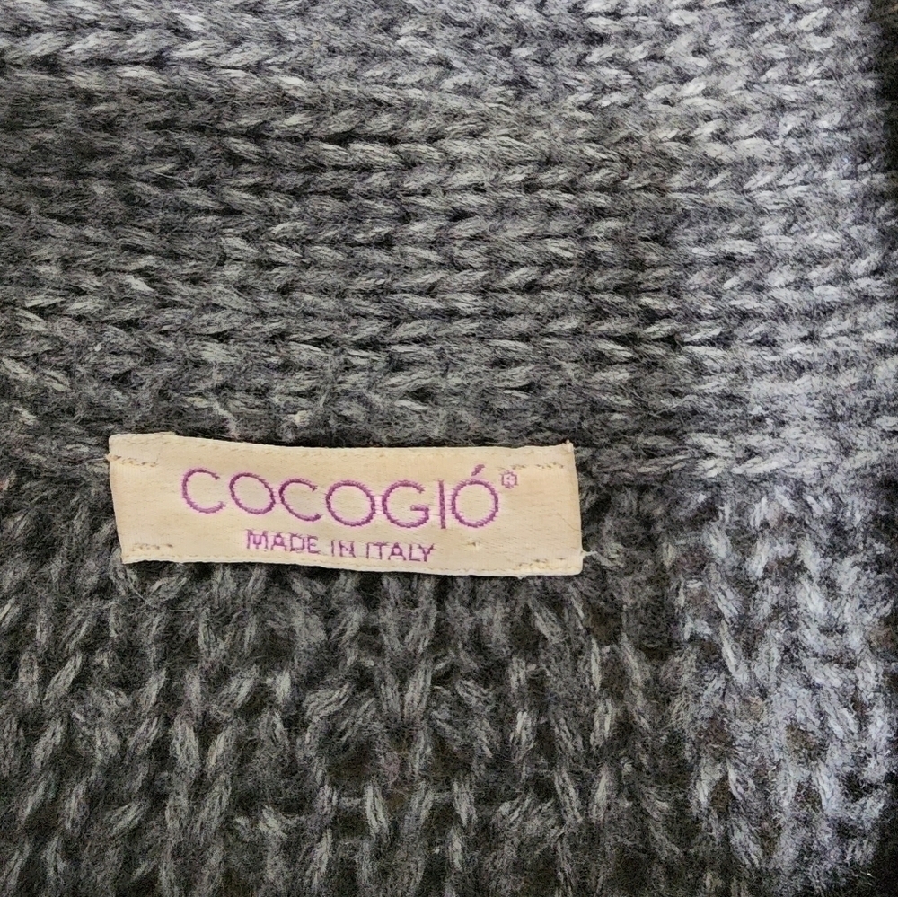 Cocogio Italian Gray Wool‎ Boho Long Cardigan Size S - Picture 6 of 15